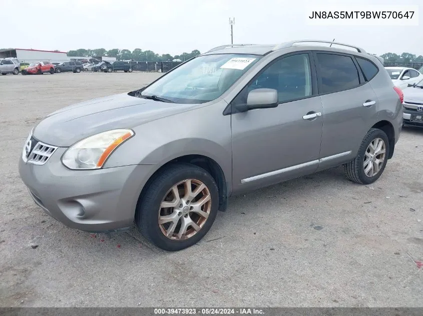 2011 Nissan Rogue Sv VIN: JN8AS5MT9BW570647 Lot: 39473923