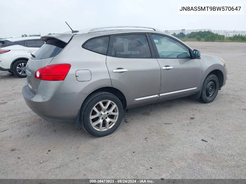 2011 Nissan Rogue Sv VIN: JN8AS5MT9BW570647 Lot: 39473923