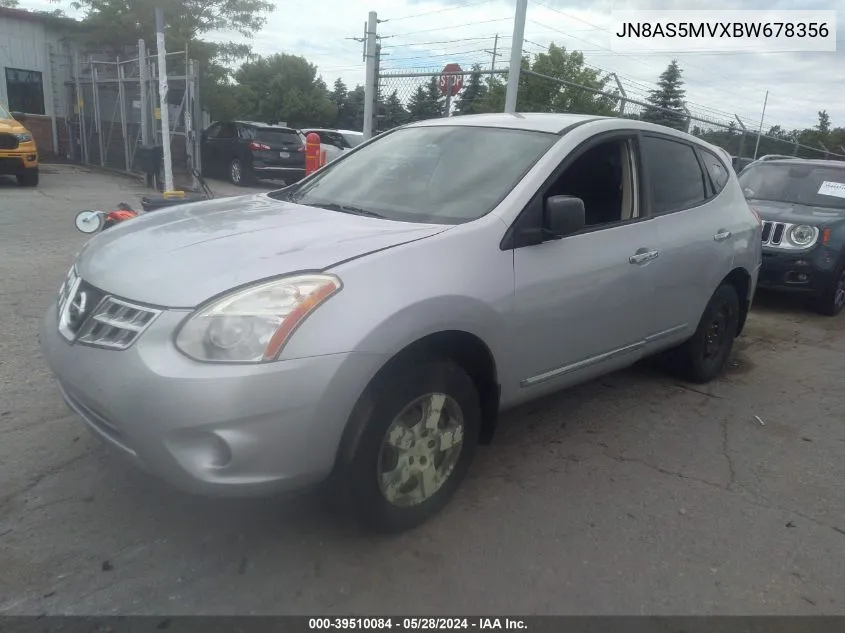 2011 Nissan Rogue S VIN: JN8AS5MVXBW678356 Lot: 39510084