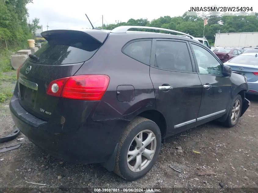 2011 Nissan Rogue Sv VIN: JN8AS5MV2BW254394 Lot: 39597881