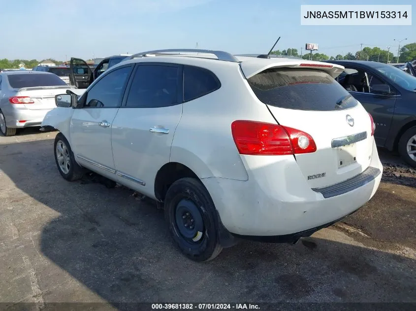 2011 Nissan Rogue Sv VIN: JN8AS5MT1BW153314 Lot: 39681382