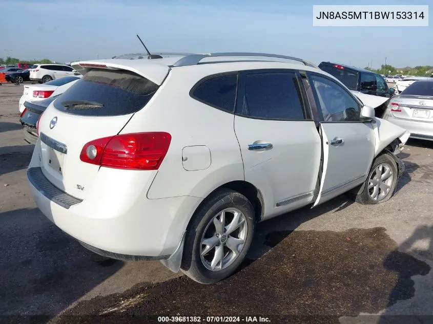 2011 Nissan Rogue Sv VIN: JN8AS5MT1BW153314 Lot: 39681382