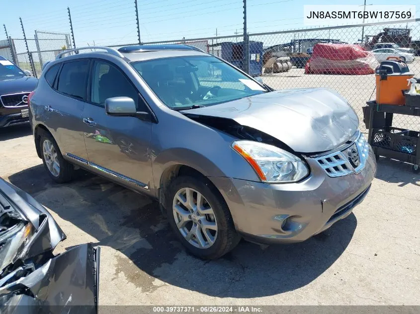 2011 Nissan Rogue Sv VIN: JN8AS5MT6BW187569 Lot: 39737371