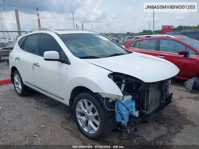 2011 Nissan Rogue Sv VIN: JN8AS5MV8BW301203 Lot: 39897600