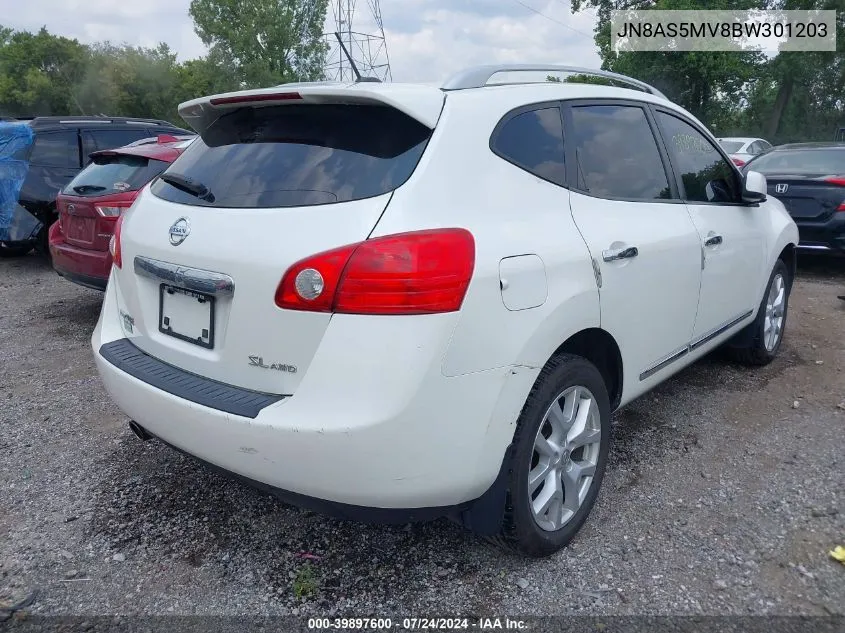 2011 Nissan Rogue Sv VIN: JN8AS5MV8BW301203 Lot: 39897600