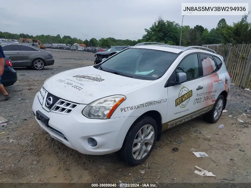 2011 Nissan Rogue Sv VIN: JN8AS5MV3BW294936 Lot: 39899040