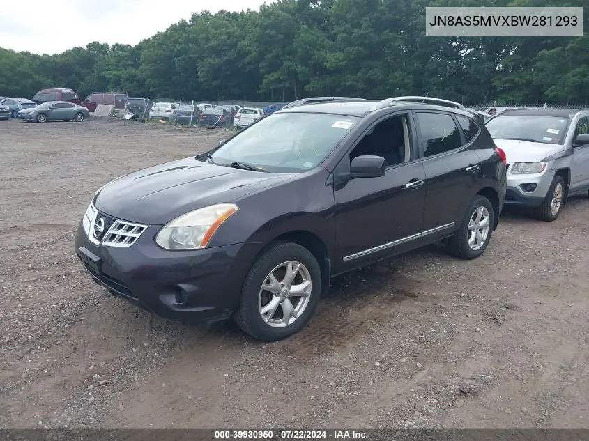 2011 Nissan Rogue Sv VIN: JN8AS5MVXBW281293 Lot: 39930950