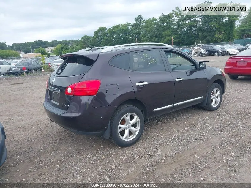 2011 Nissan Rogue Sv VIN: JN8AS5MVXBW281293 Lot: 39930950