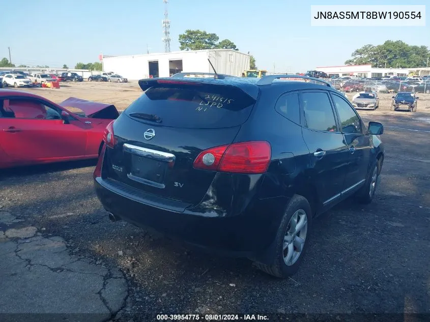 2011 Nissan Rogue Sv VIN: JN8AS5MT8BW190554 Lot: 39954775