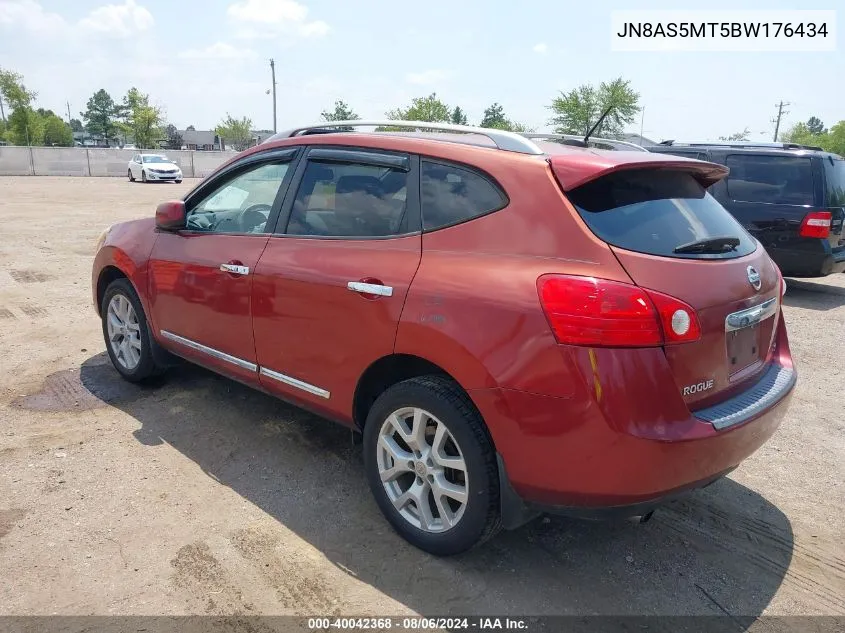 2011 Nissan Rogue Sv VIN: JN8AS5MT5BW176434 Lot: 40042368