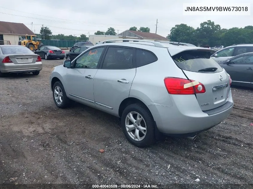 2011 Nissan Rogue Sv VIN: JN8AS5MV9BW673018 Lot: 40043509