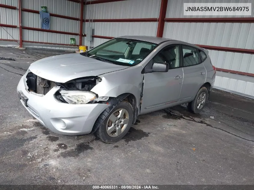 2011 Nissan Rogue S VIN: JN8AS5MV2BW684975 Lot: 40065331