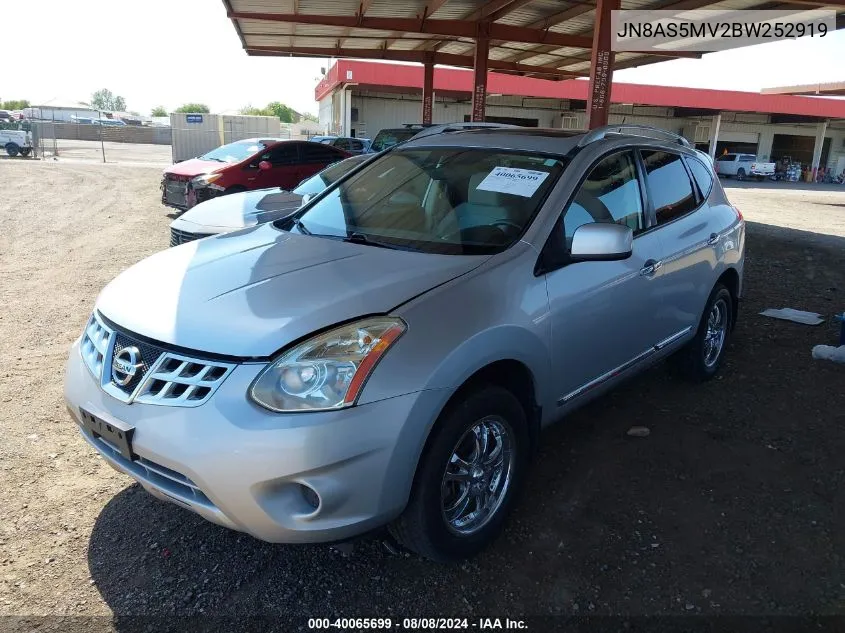 2011 Nissan Rogue Sv VIN: JN8AS5MV2BW252919 Lot: 40065699