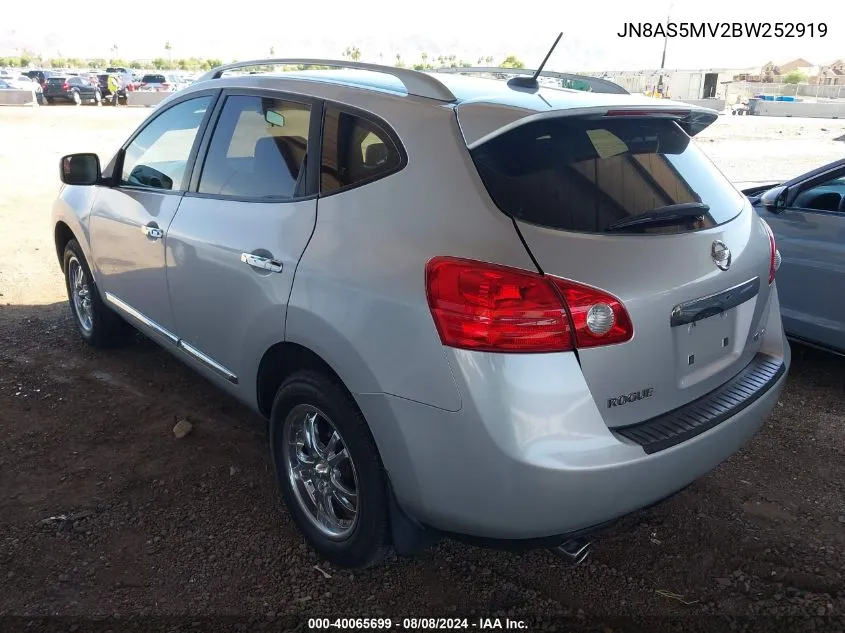 2011 Nissan Rogue Sv VIN: JN8AS5MV2BW252919 Lot: 40065699