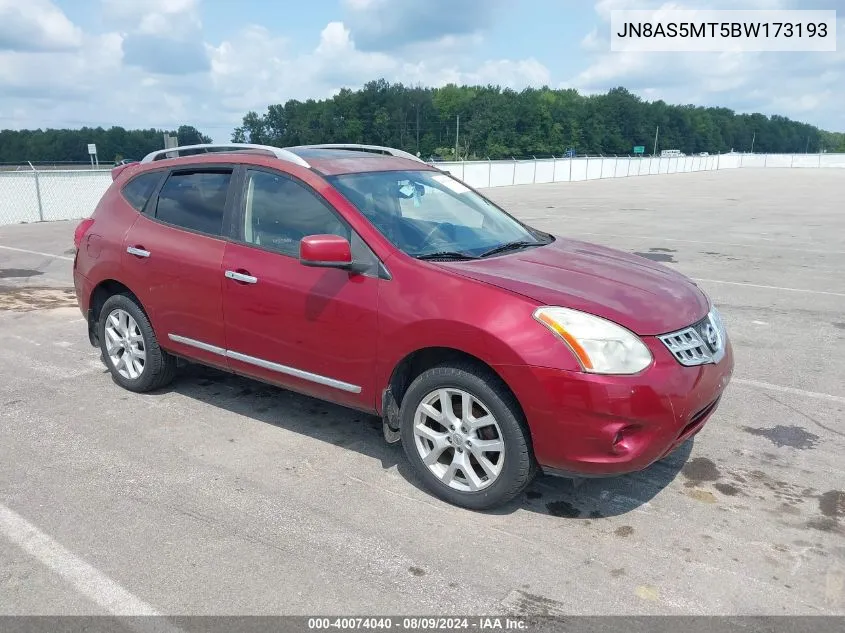 2011 Nissan Rogue Sv VIN: JN8AS5MT5BW173193 Lot: 40074040