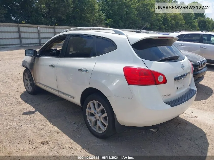 2011 Nissan Rogue Sv VIN: JN8AS5MV5BW312742 Lot: 40120815