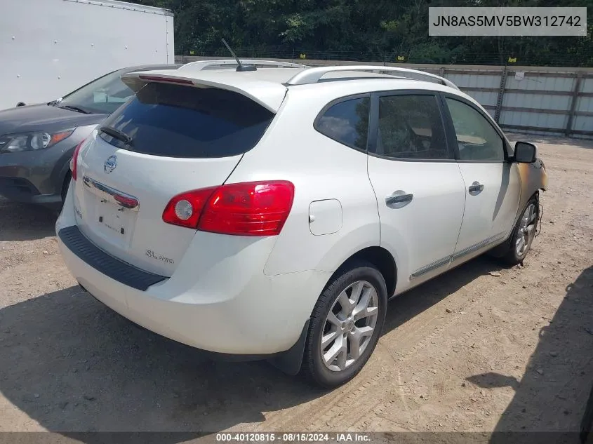 2011 Nissan Rogue Sv VIN: JN8AS5MV5BW312742 Lot: 40120815