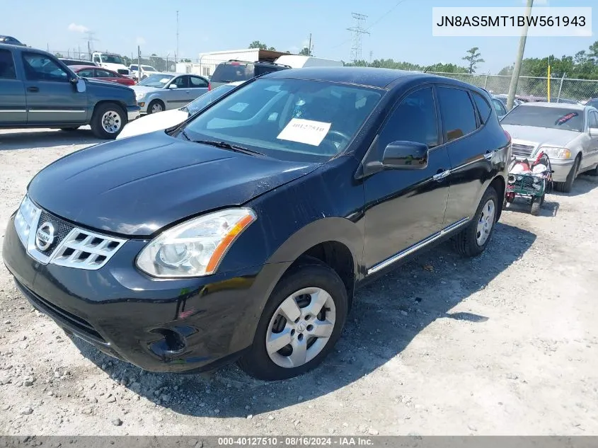 2011 Nissan Rogue S VIN: JN8AS5MT1BW561943 Lot: 40127510