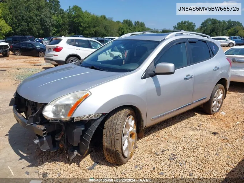 2011 Nissan Rogue S/Sv/Krom VIN: JN8AS5MV5BW665725 Lot: 40135458