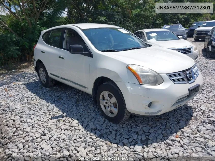 2011 Nissan Rogue S VIN: JN8AS5MV8BW312301 Lot: 40140926