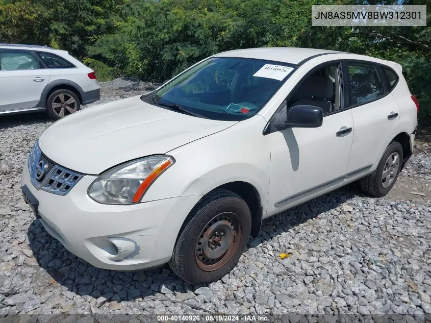 2011 Nissan Rogue S VIN: JN8AS5MV8BW312301 Lot: 40140926