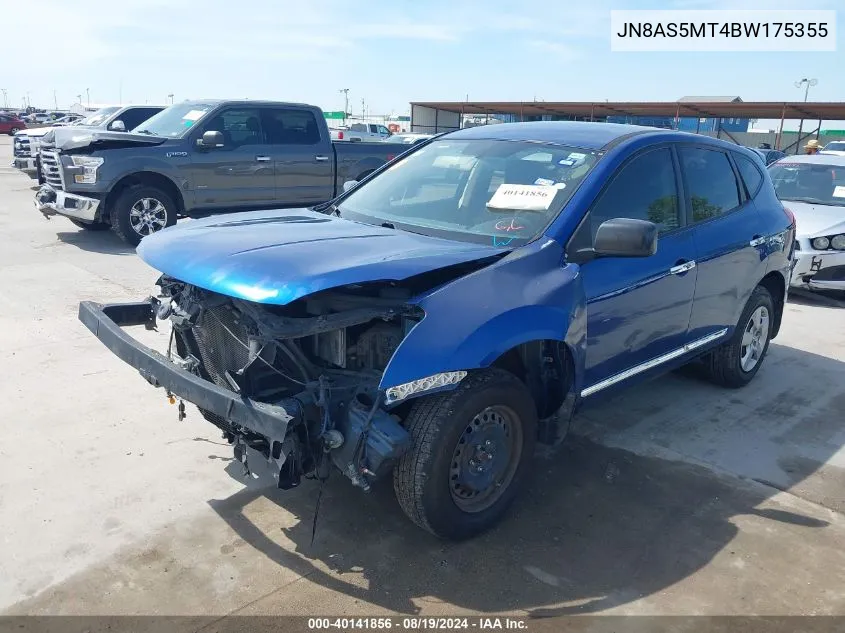 2011 Nissan Rogue S VIN: JN8AS5MT4BW175355 Lot: 40141856