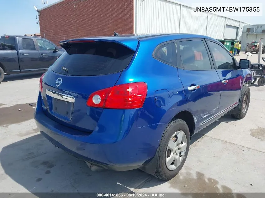 2011 Nissan Rogue S VIN: JN8AS5MT4BW175355 Lot: 40141856