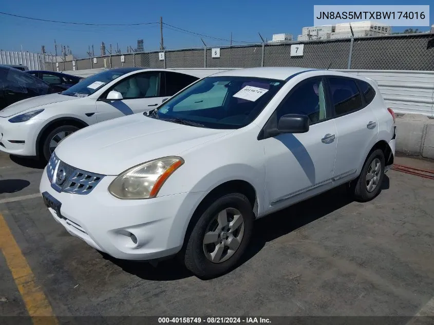 2011 Nissan Rogue S VIN: JN8AS5MTXBW174016 Lot: 40158749