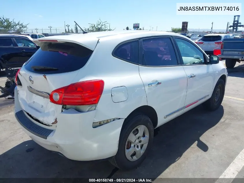 2011 Nissan Rogue S VIN: JN8AS5MTXBW174016 Lot: 40158749