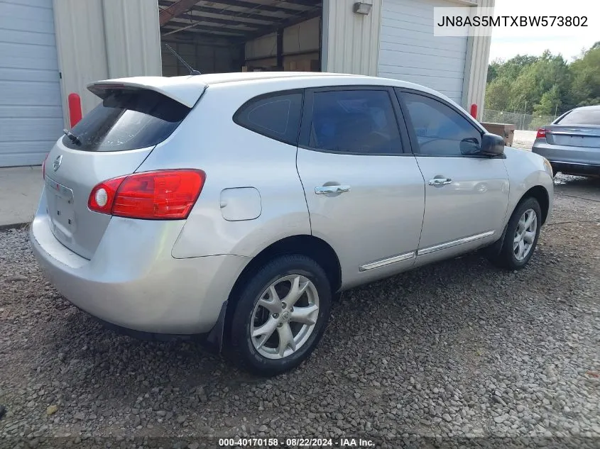 2011 Nissan Rogue S VIN: JN8AS5MTXBW573802 Lot: 40170158