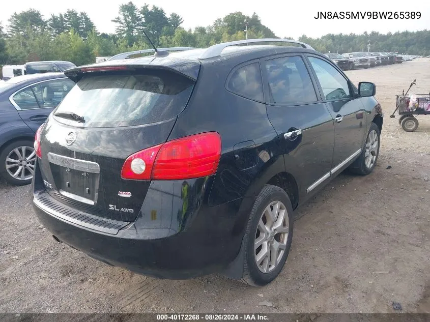 2011 Nissan Rogue Sv VIN: JN8AS5MV9BW265389 Lot: 40172268