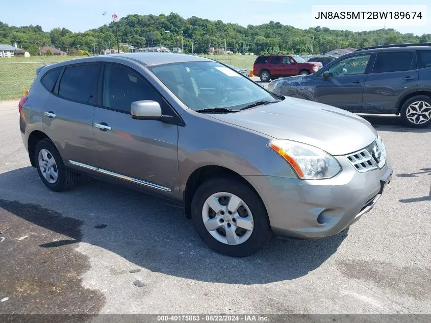 2011 Nissan Rogue S VIN: JN8AS5MT2BW189674 Lot: 40175883