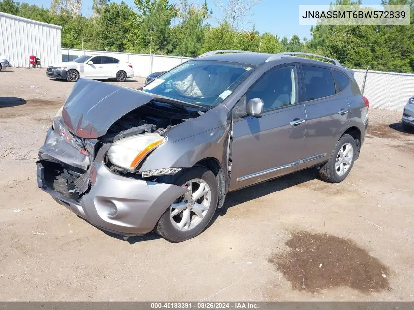 2011 Nissan Rogue Sv VIN: JN8AS5MT6BW572839 Lot: 40183391