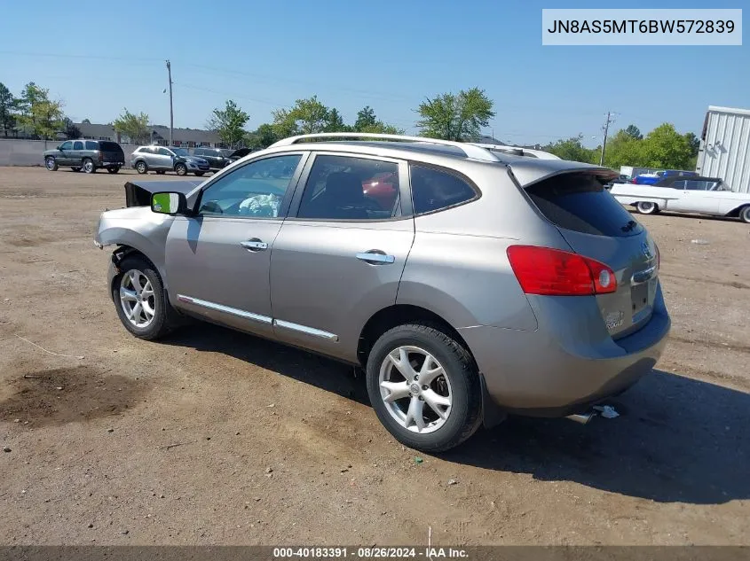 2011 Nissan Rogue Sv VIN: JN8AS5MT6BW572839 Lot: 40183391