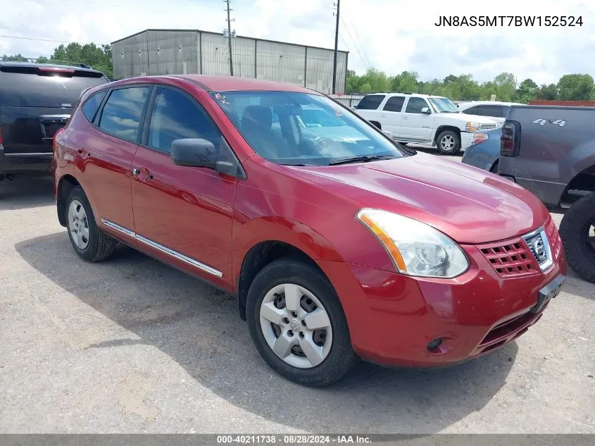 2011 Nissan Rogue S VIN: JN8AS5MT7BW152524 Lot: 40211738