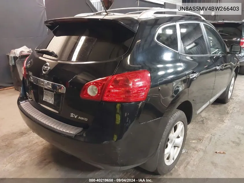 2011 Nissan Rogue Sv VIN: JN8AS5MV4BW266403 Lot: 40219658