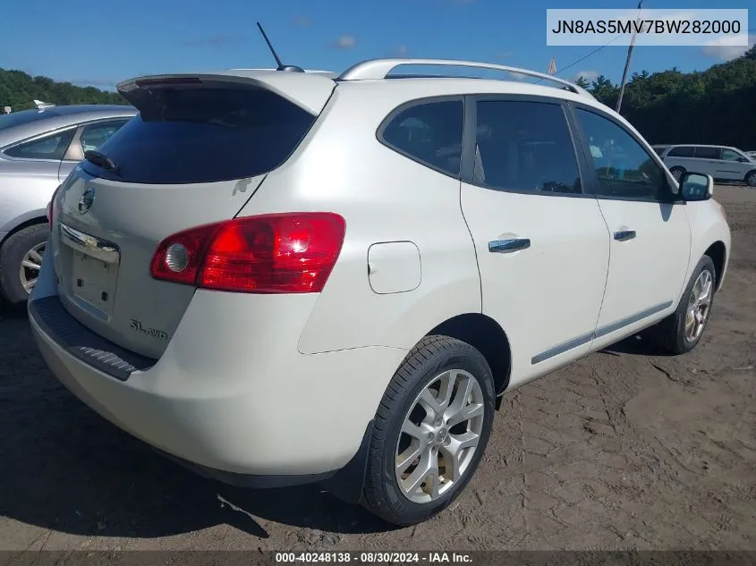 2011 Nissan Rogue Sv VIN: JN8AS5MV7BW282000 Lot: 40248138