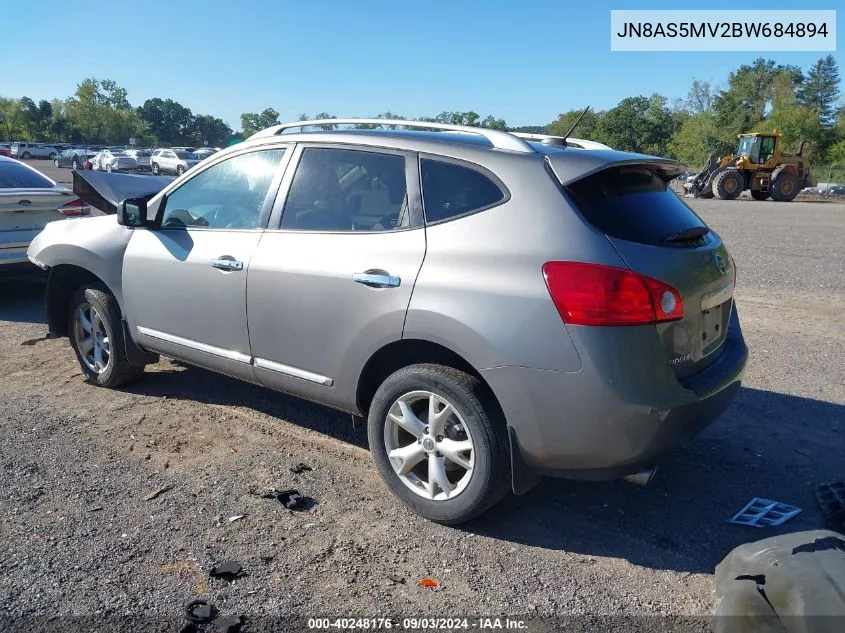 2011 Nissan Rogue Sv VIN: JN8AS5MV2BW684894 Lot: 40248176