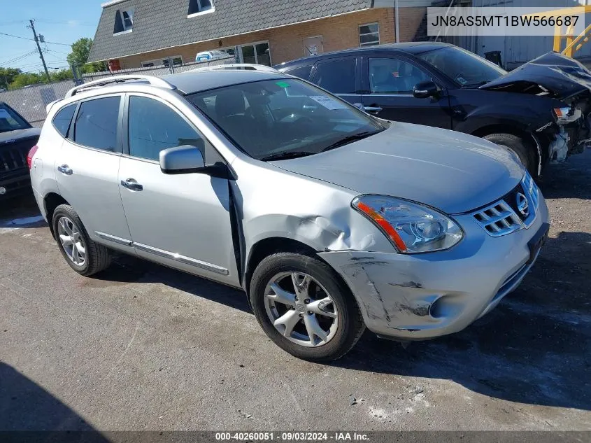 2011 Nissan Rogue Sv VIN: JN8AS5MT1BW566687 Lot: 40260051