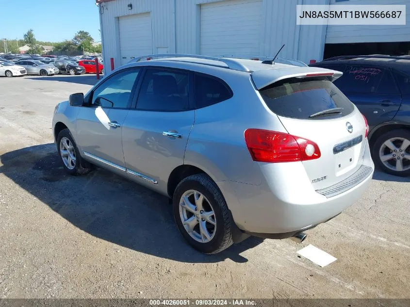 2011 Nissan Rogue Sv VIN: JN8AS5MT1BW566687 Lot: 40260051