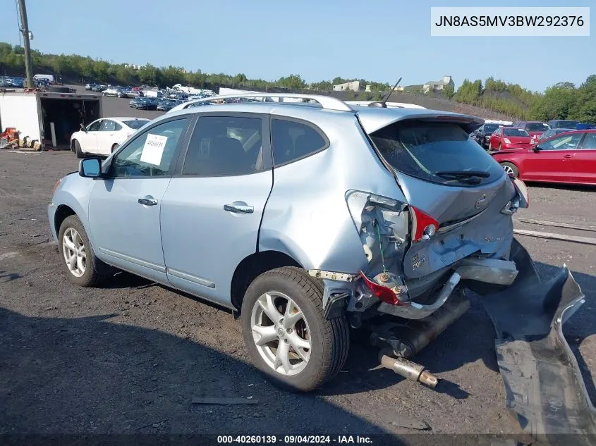 2011 Nissan Rogue Sv VIN: JN8AS5MV3BW292376 Lot: 40260139