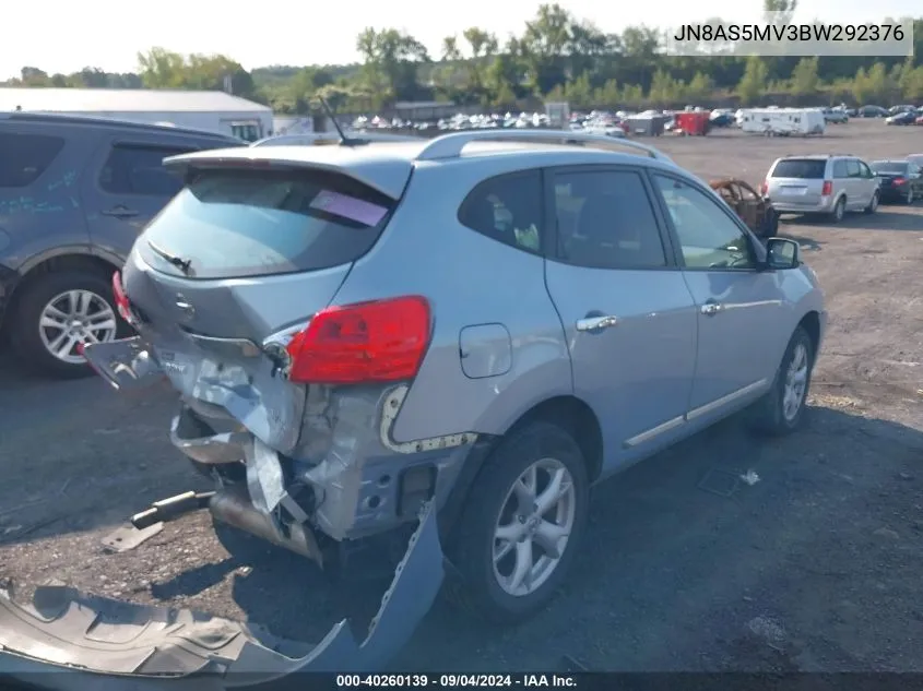 2011 Nissan Rogue Sv VIN: JN8AS5MV3BW292376 Lot: 40260139