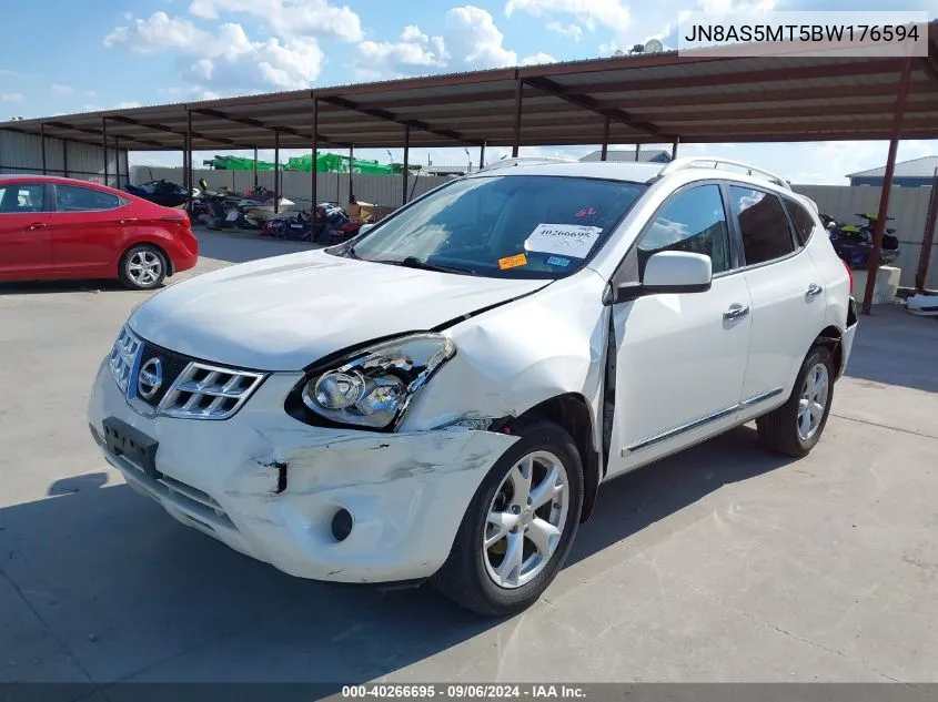 2011 Nissan Rogue Sv VIN: JN8AS5MT5BW176594 Lot: 40266695