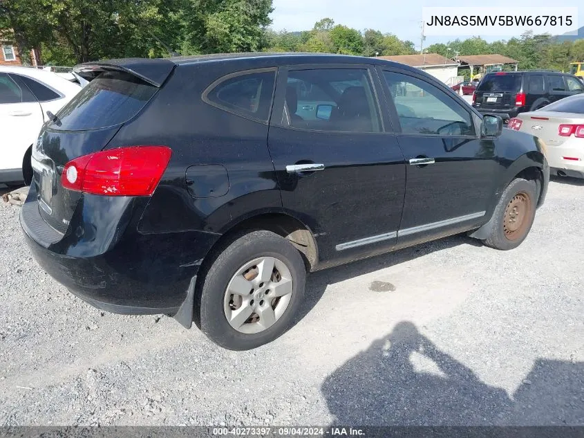 2011 Nissan Rogue S VIN: JN8AS5MV5BW667815 Lot: 40273397