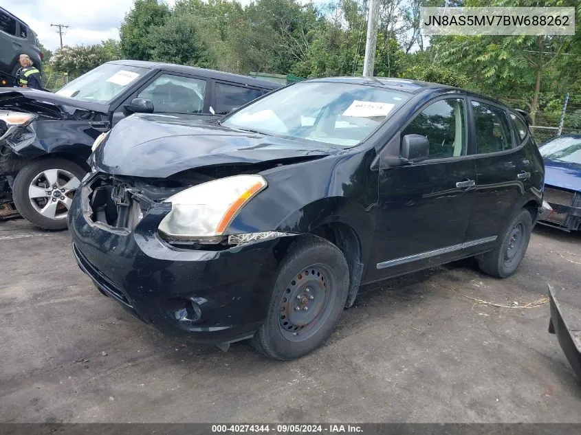 2011 Nissan Rogue S VIN: JN8AS5MV7BW688262 Lot: 40274344