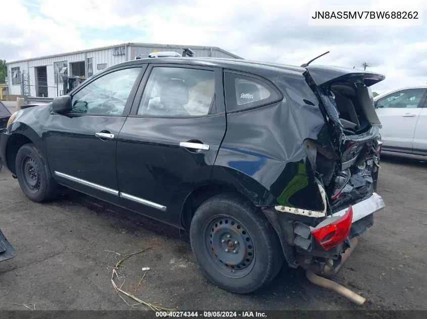 2011 Nissan Rogue S VIN: JN8AS5MV7BW688262 Lot: 40274344