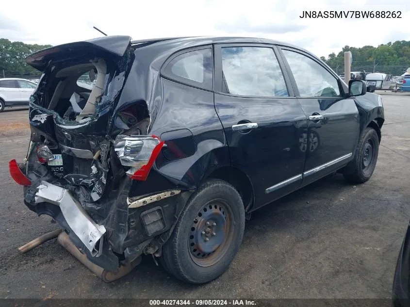 2011 Nissan Rogue S VIN: JN8AS5MV7BW688262 Lot: 40274344