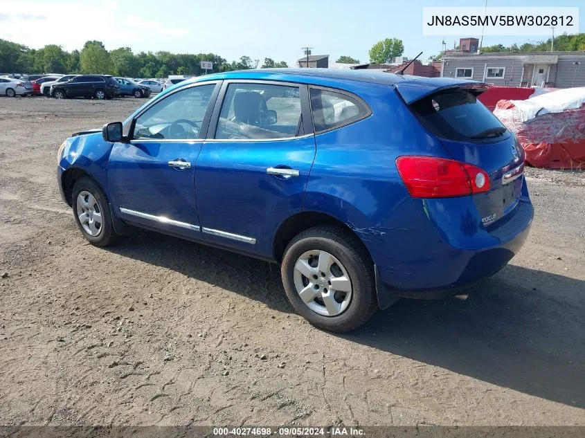 2011 Nissan Rogue S VIN: JN8AS5MV5BW302812 Lot: 40274698