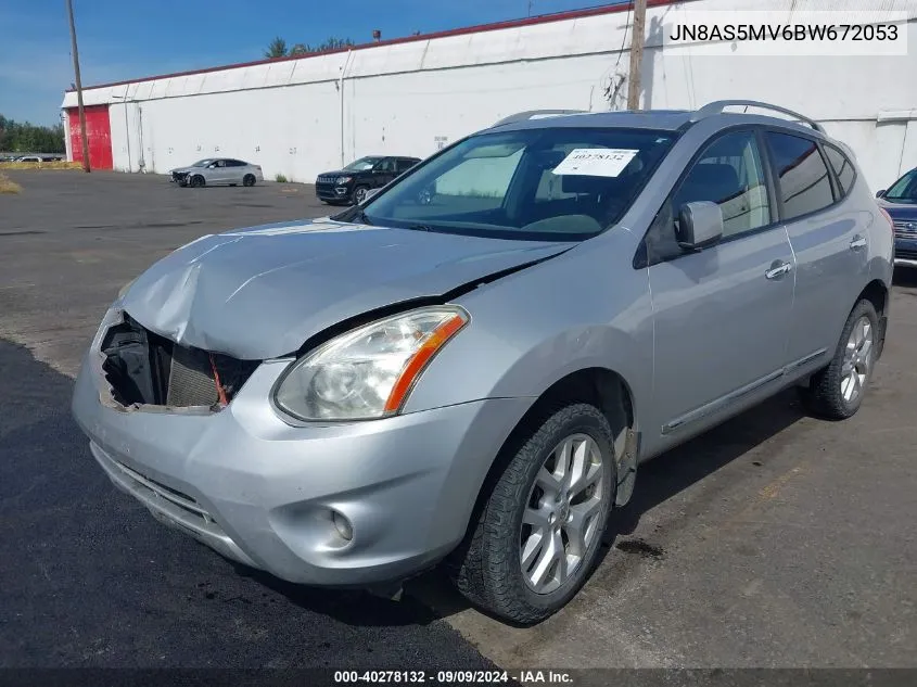 2011 Nissan Rogue Sv VIN: JN8AS5MV6BW672053 Lot: 40278132