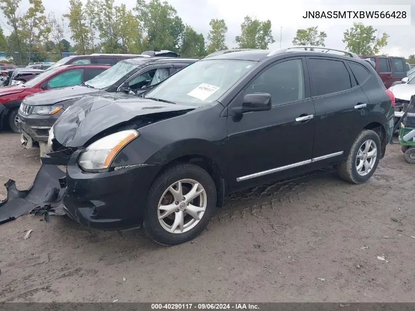 2011 Nissan Rogue Sv VIN: JN8AS5MTXBW566428 Lot: 40290117